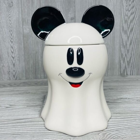 Nwt Disney Mickey Mouse ghost Halloween cookie jar container Halloween / fall